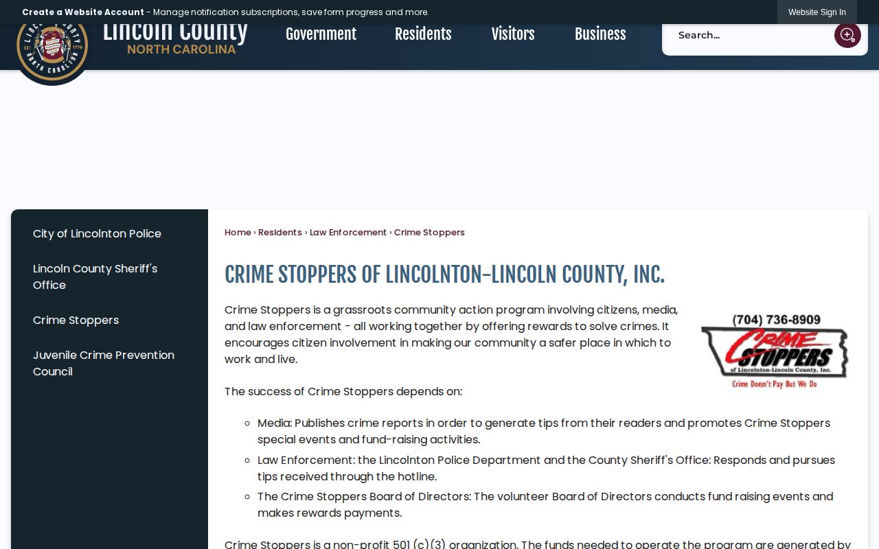 Lincoln County wanted-record and tip resource