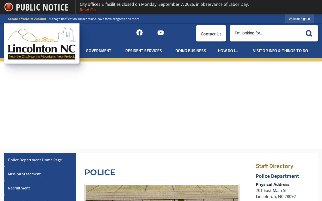 Lincoln County Lincolnton Police Department booking-record source